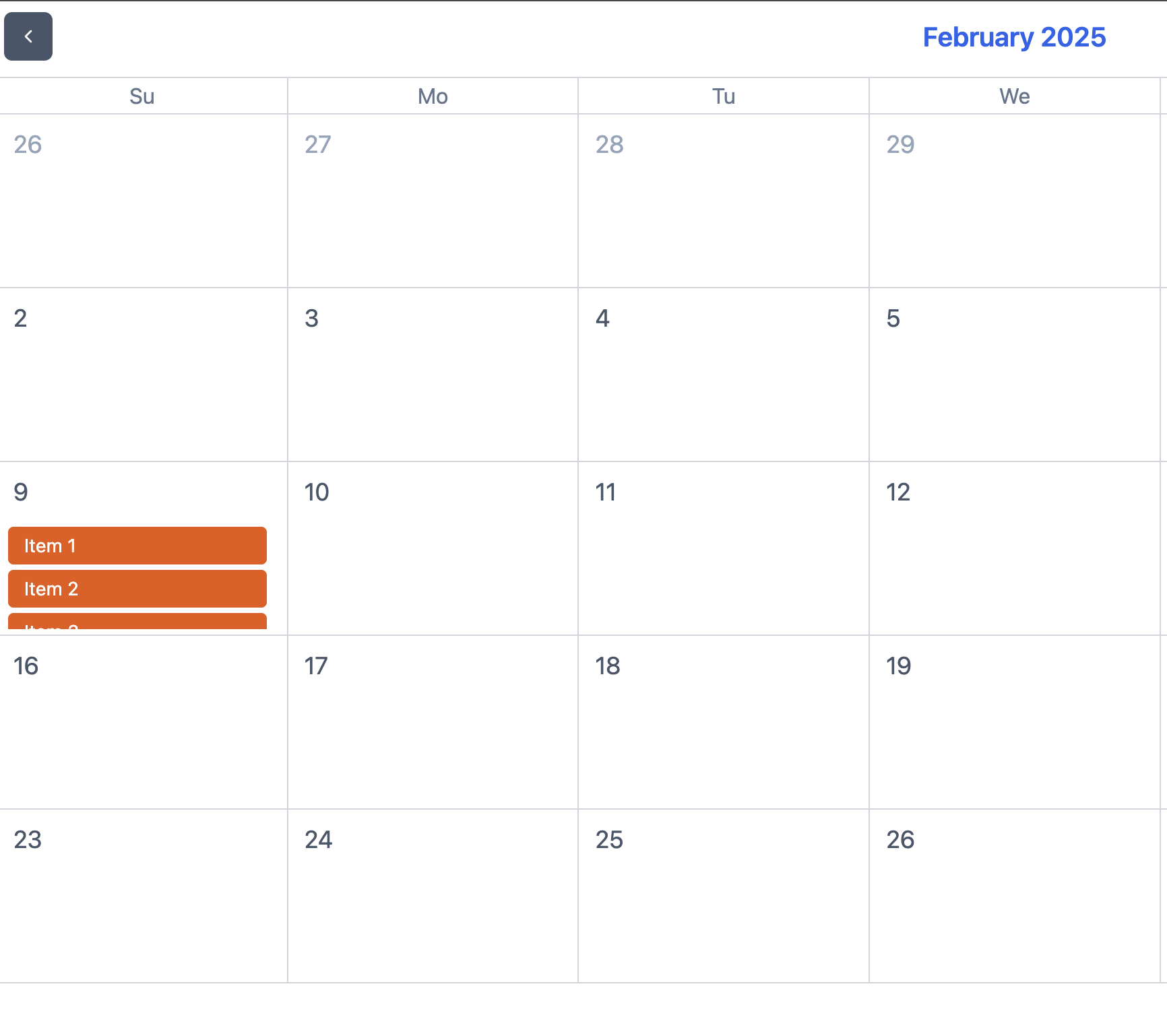 React Calendar