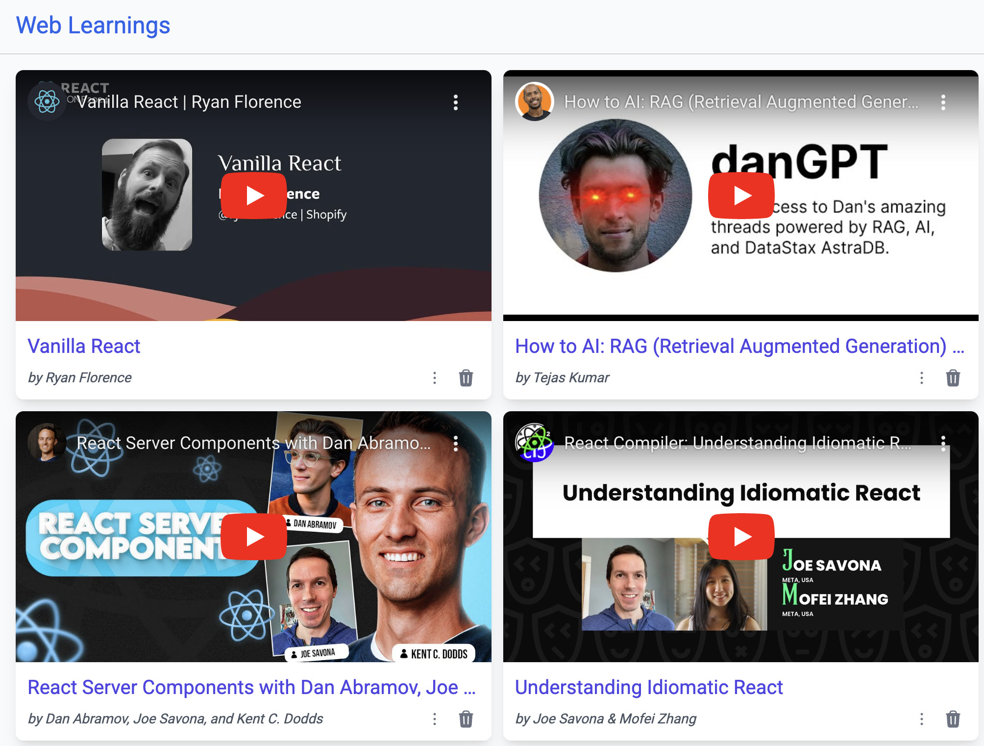 Web Learnings