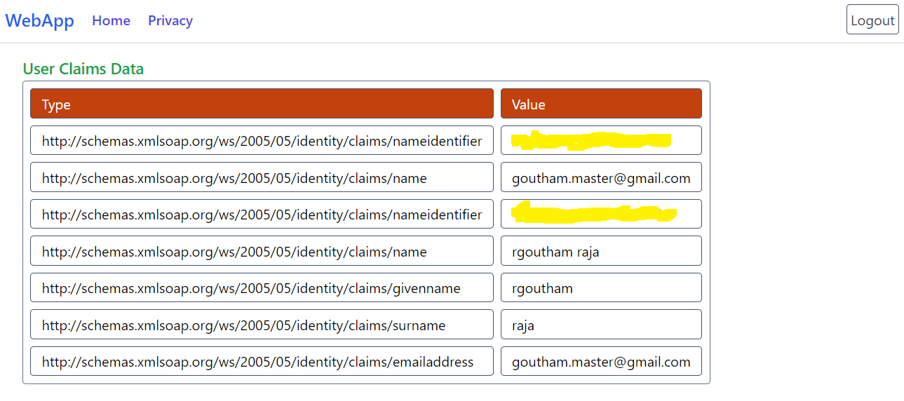 AzureAD & Gmail Auth