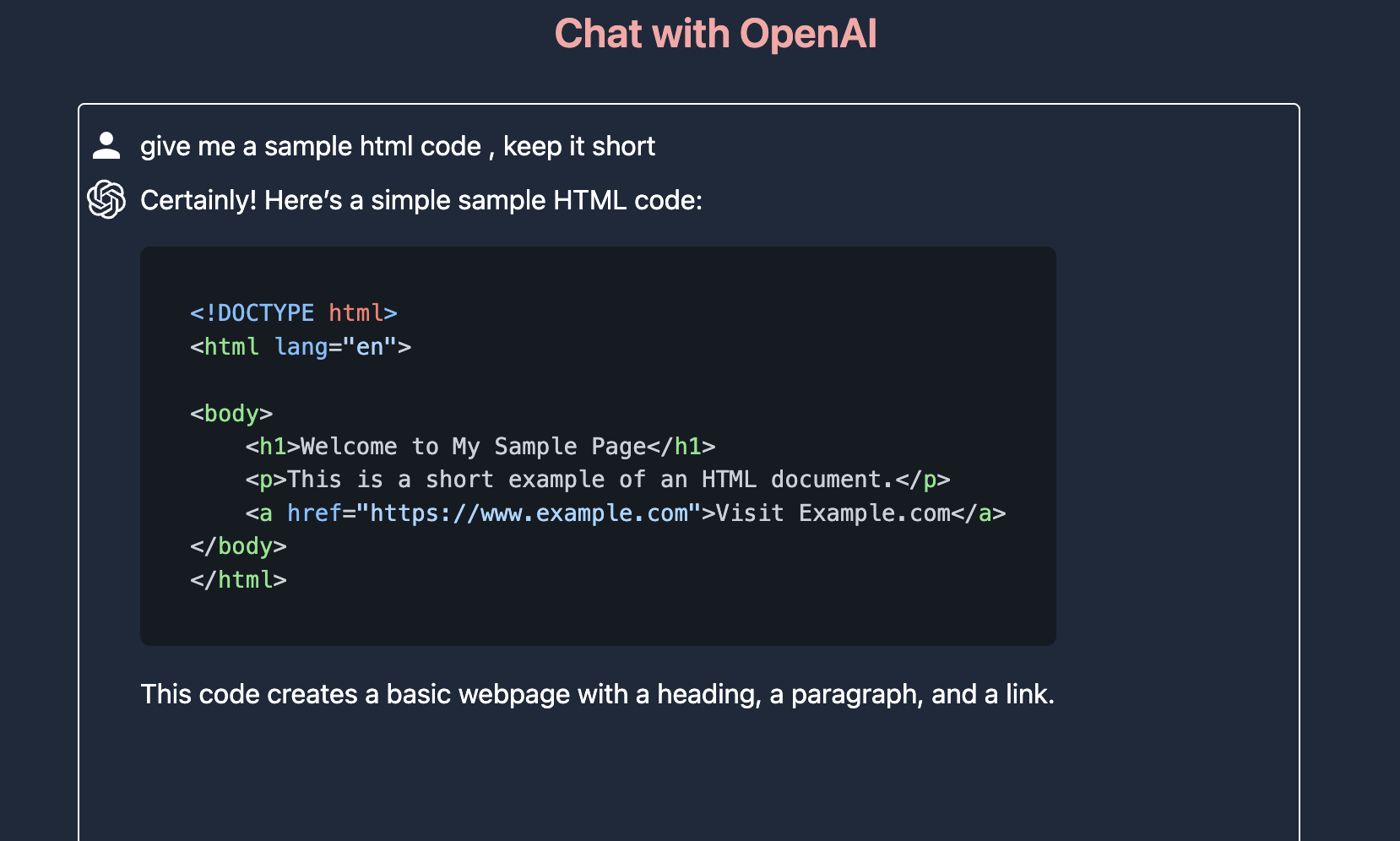 FastHTML Open AI